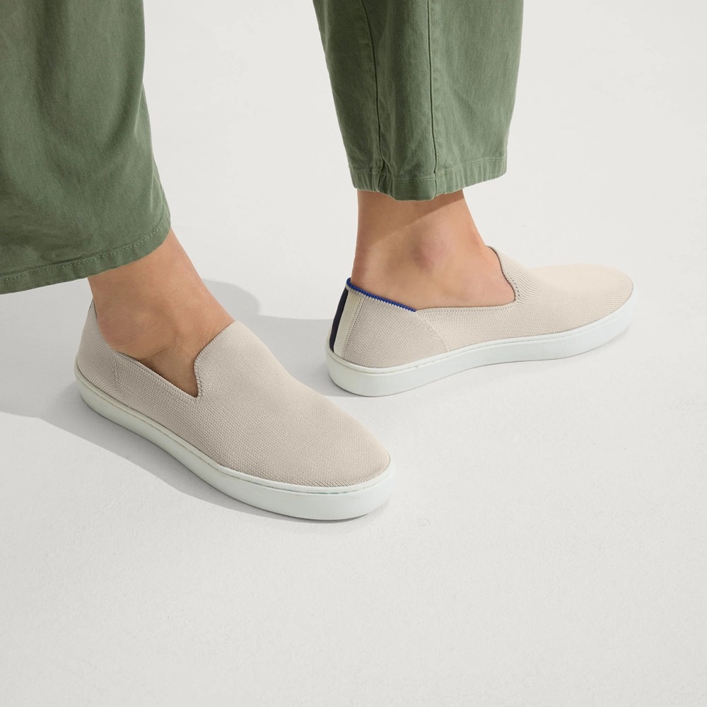 Rothy's Slip-On Sneakers in Cream with White Sole - Picture 5 of 7